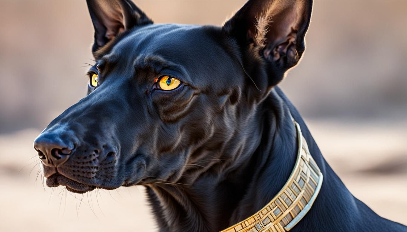 Fearsome Anubis Hound with Unique Eyes