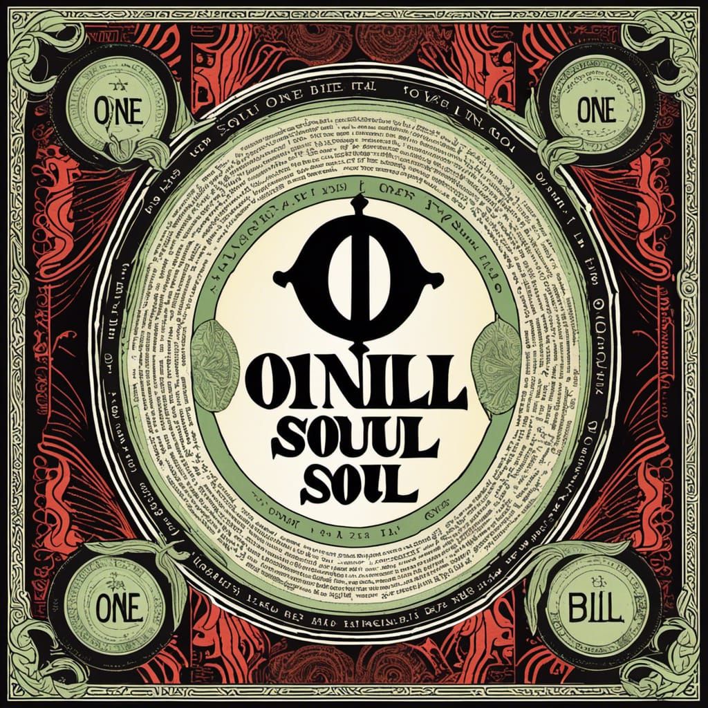 Lovecraftian Currency: One Soul Bill Typographic Art