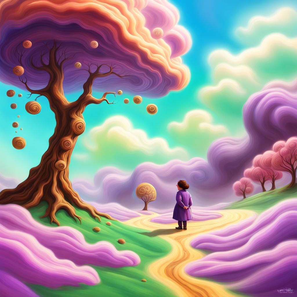 Surreal Landscape with Dreamy Glow and Vibrant Colors