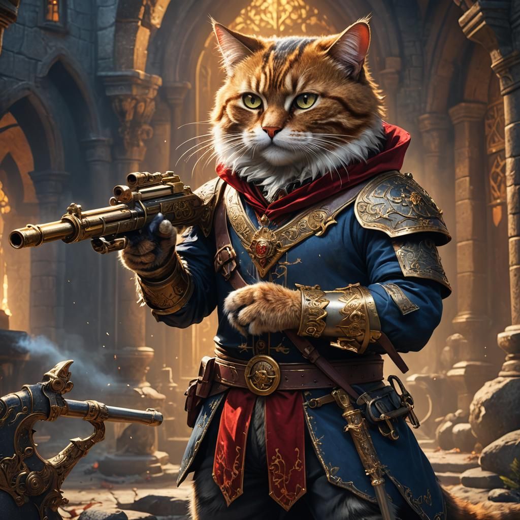 Mystical Cat Warrior Concept Art