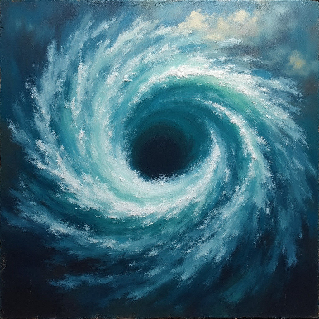 Hurricane Vortex: Oil Painting in Fantasy Style