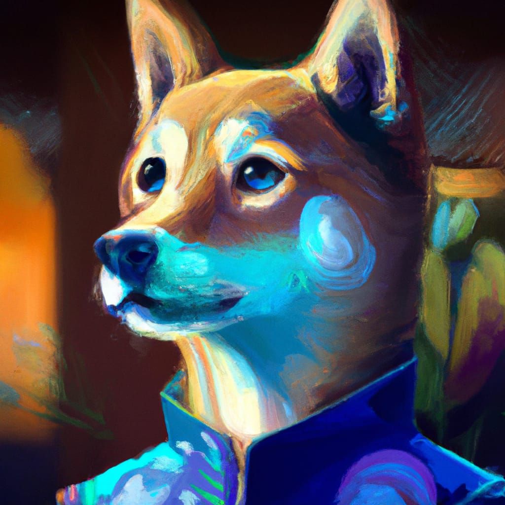 Human Shiba Inu Portrait in Anime Style