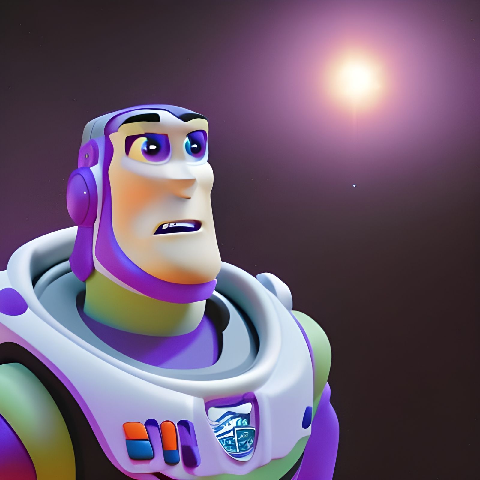 Lightyear in Space in Disney Pixar Style