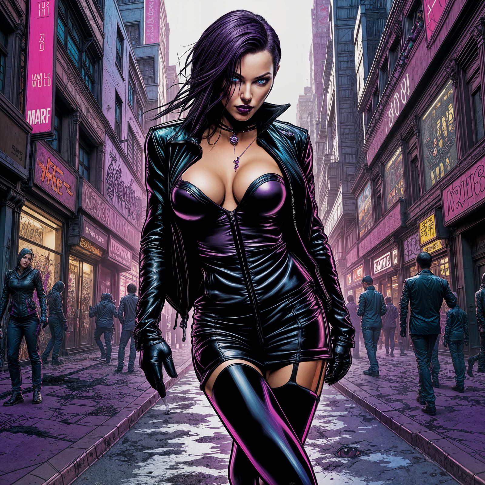 Punchline Unleashes Sinister Charm in Vibrant Graffiti Art