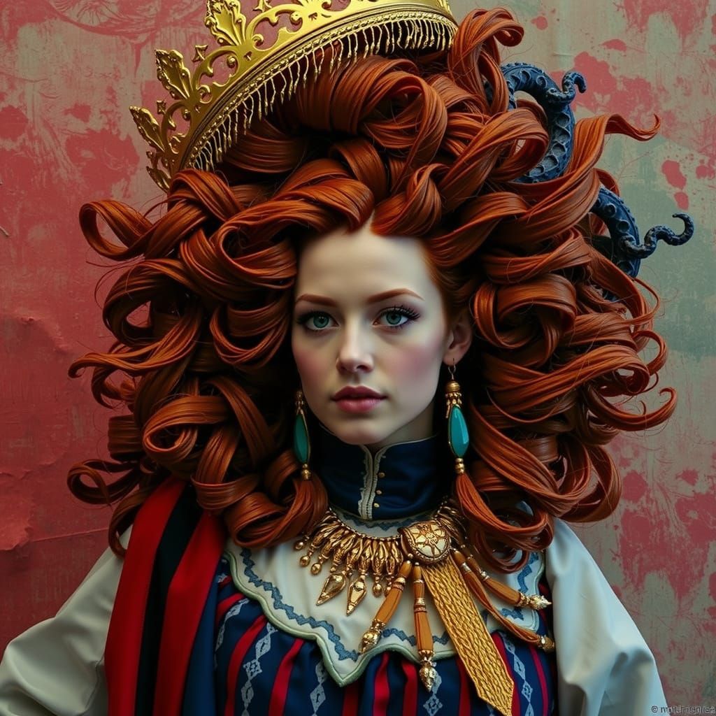 Abstract Swirling Red Forms in Motion