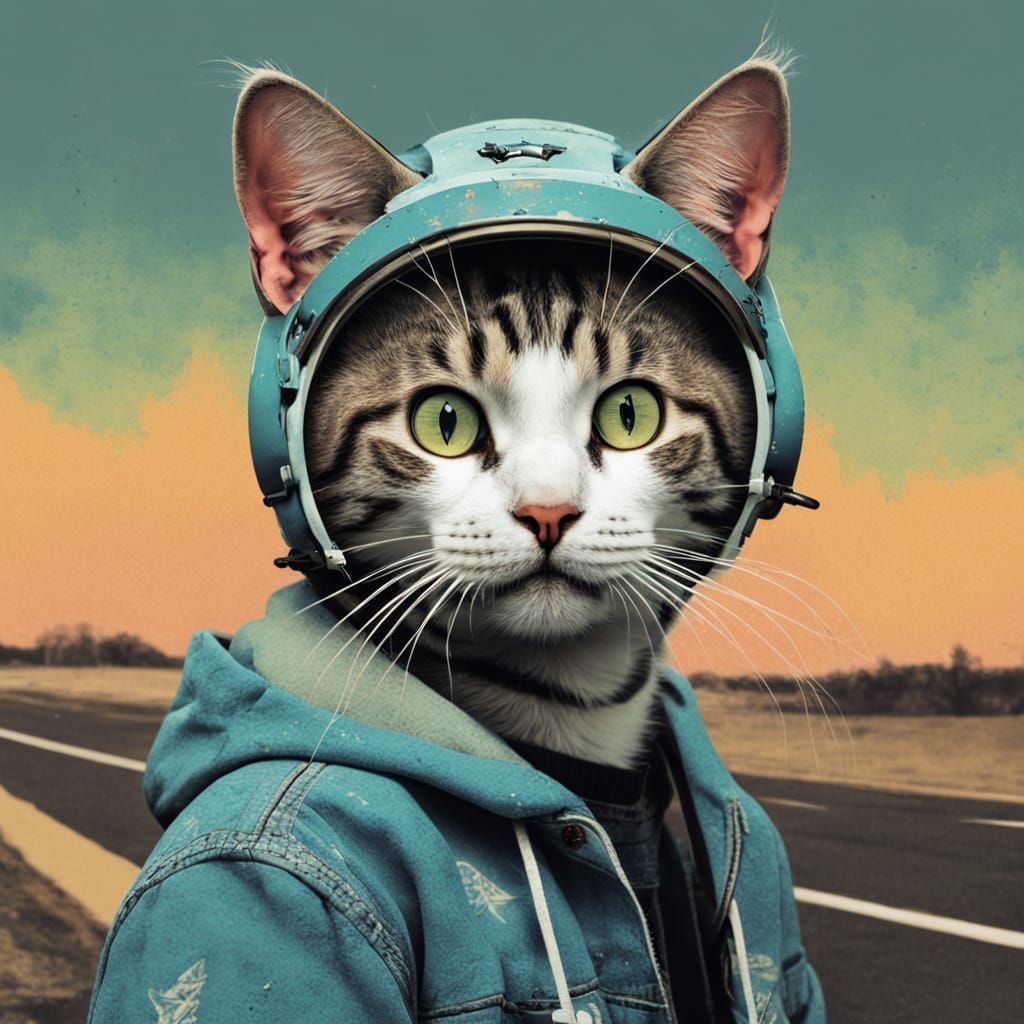 3 likes - pastel grunge pfp cat aesthetic portrait