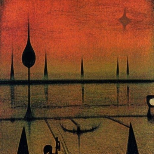 Grimshaw and Klee Inspired Digital Art