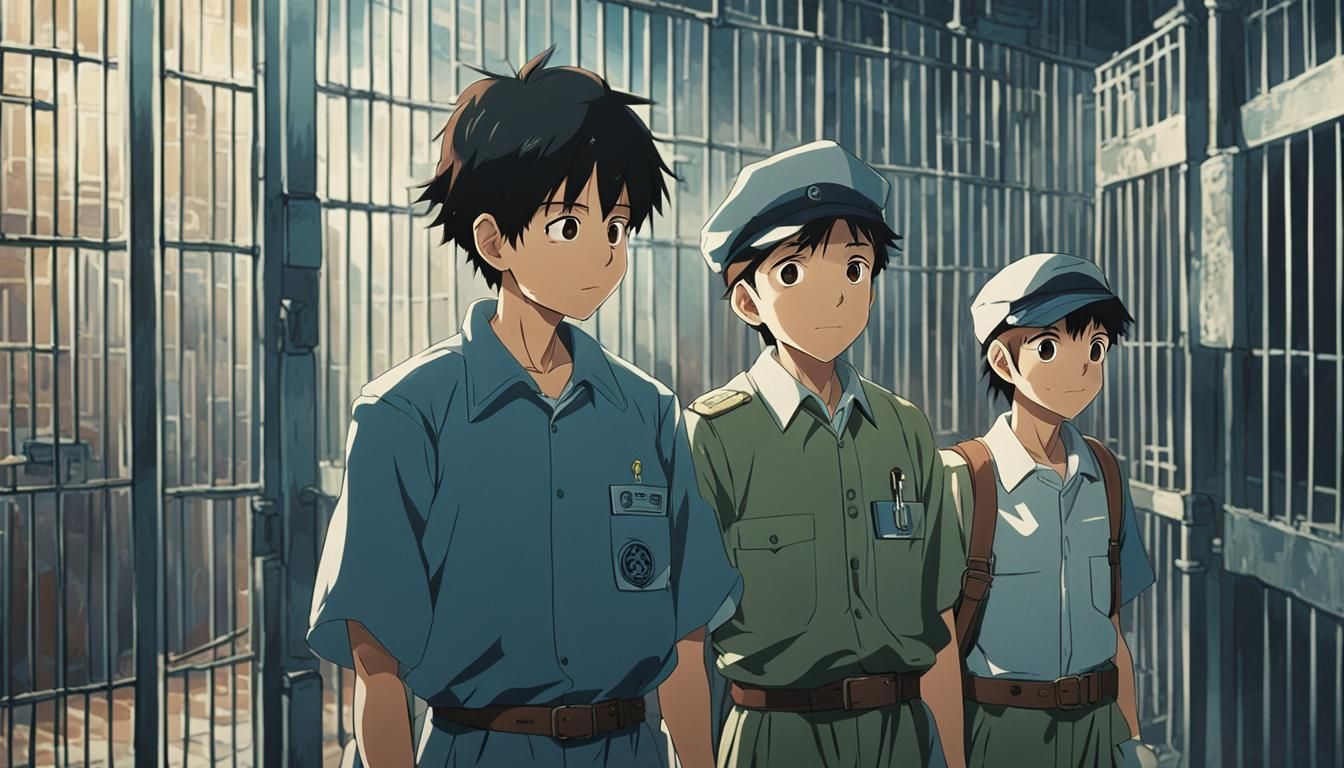 Anime-Style Prison Scene by Studio Ghibli