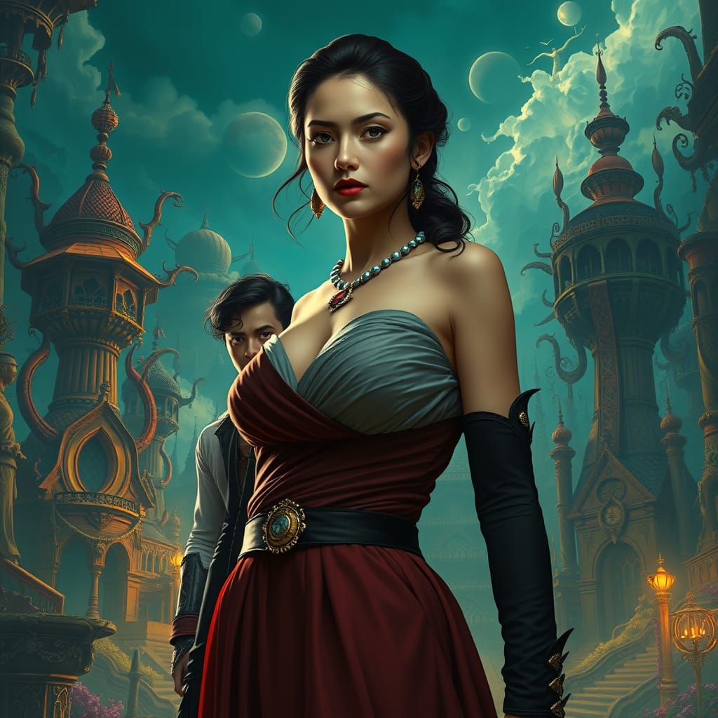 Confident Beauty Dismisses the Artist