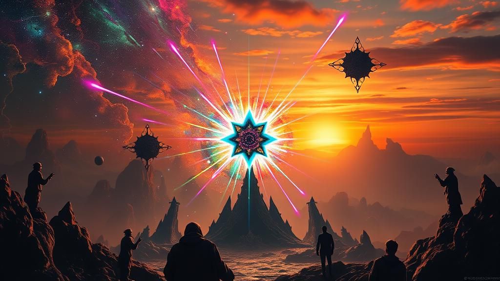 Gothic Star Cluster in Elaborate Astrosphere: Digital Bio Ar...