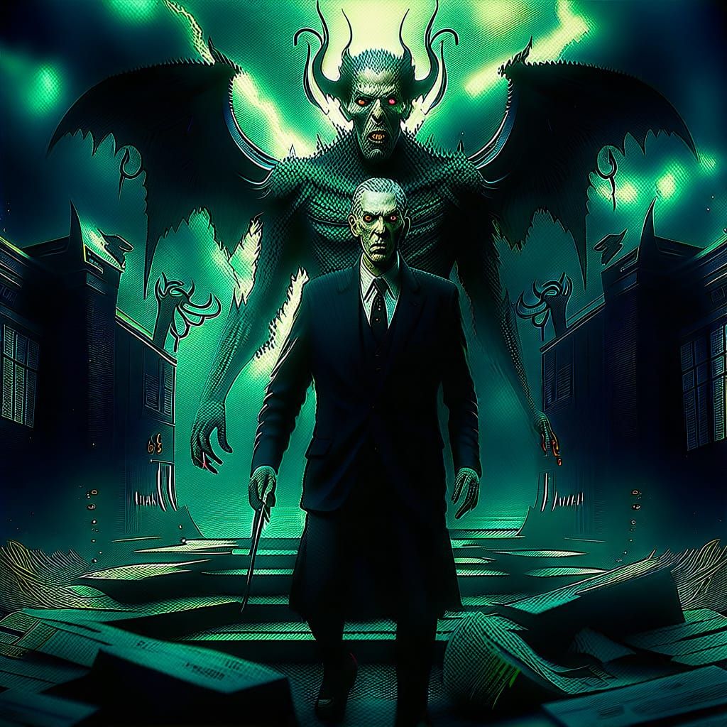 Evil Demon in True Form: Dark Fantasy Photography