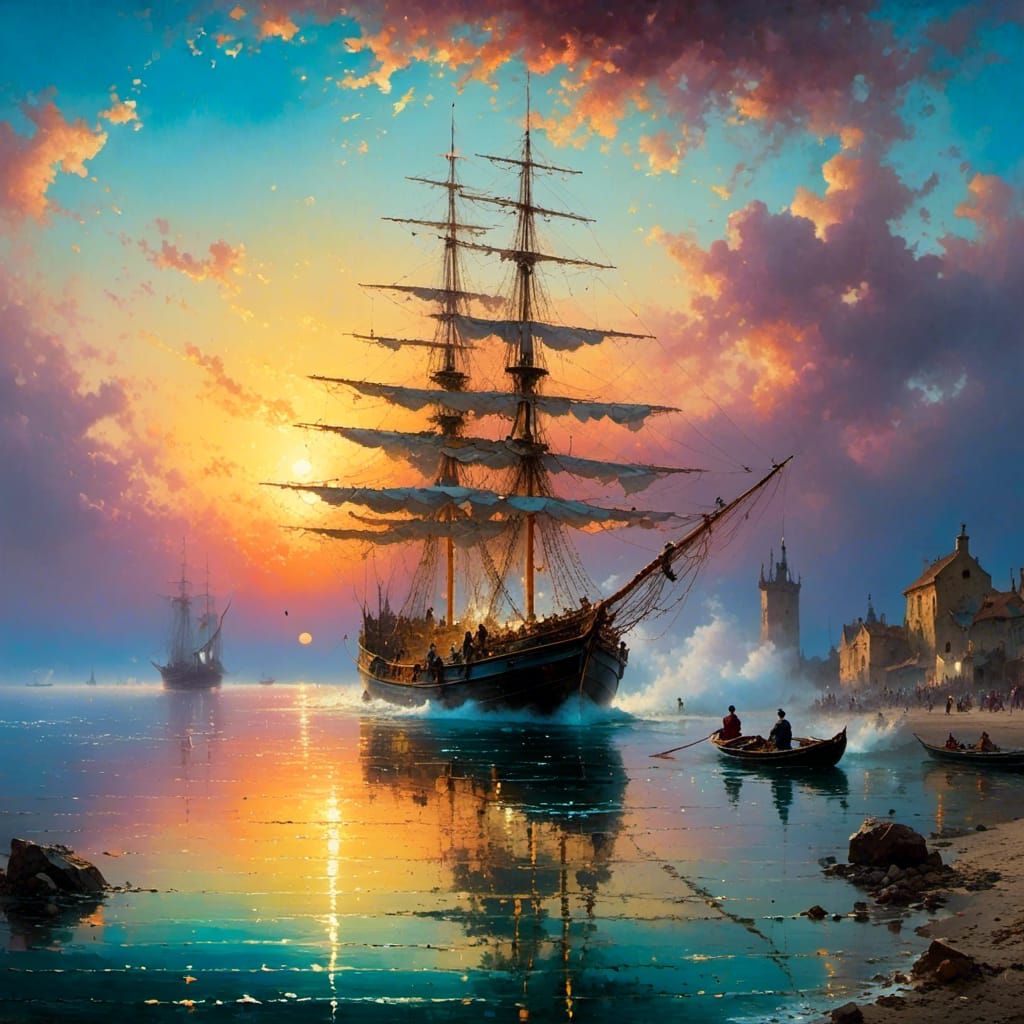 Painting in style old masters.