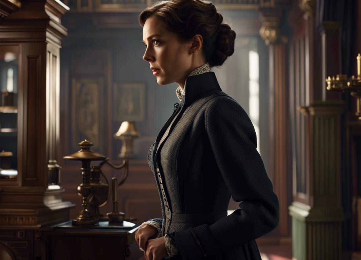 Female Sherlock Holmes Intricate Photorealistic Digital Art