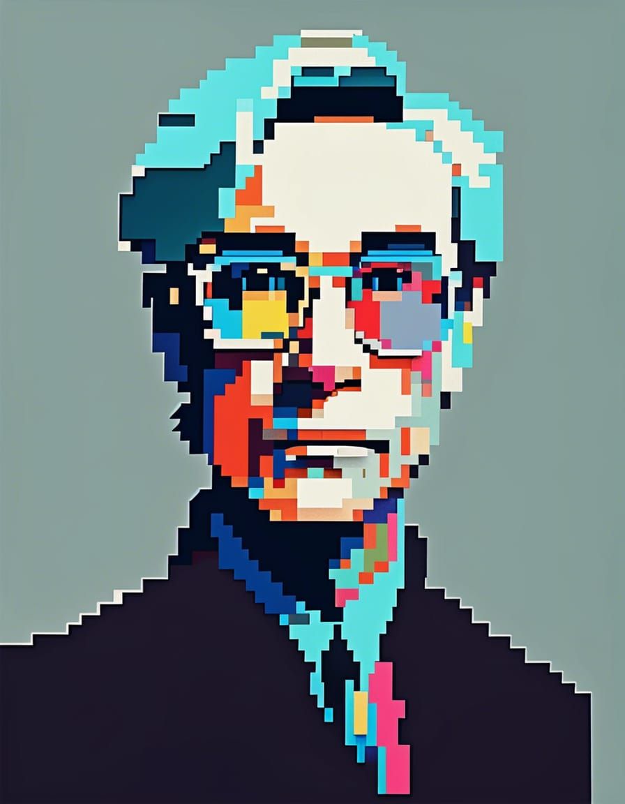 Andy Warhol Pixelated Portrait