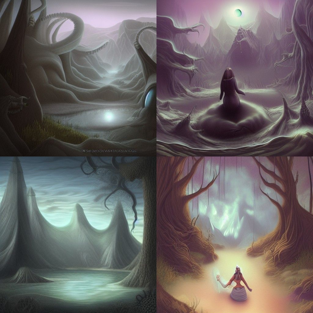 Eldritch Being in Detailed Matte Painting Style