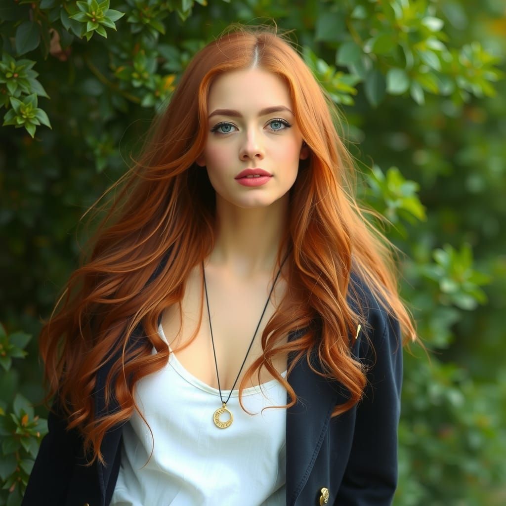 Vibrant Redhead Woman