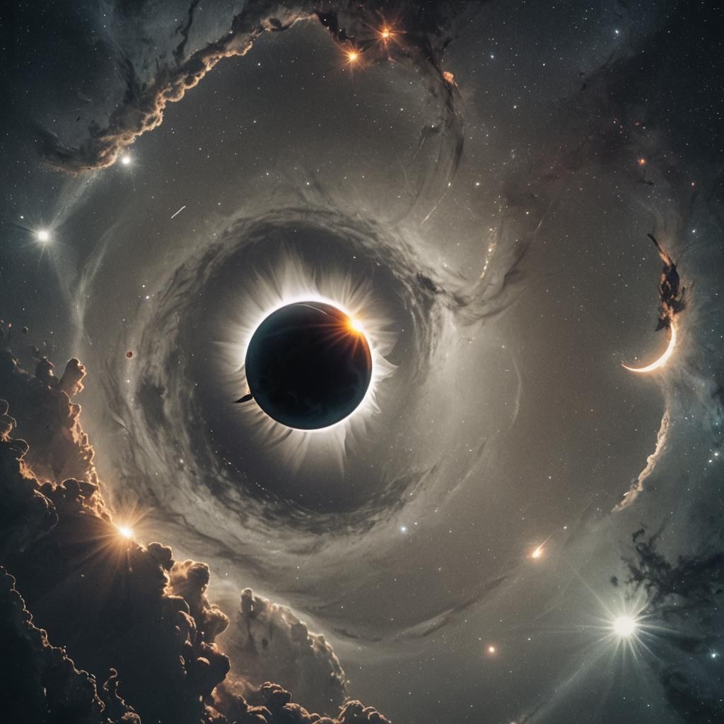 Spectacular Solar Eclipse in Space: Cinematic View
