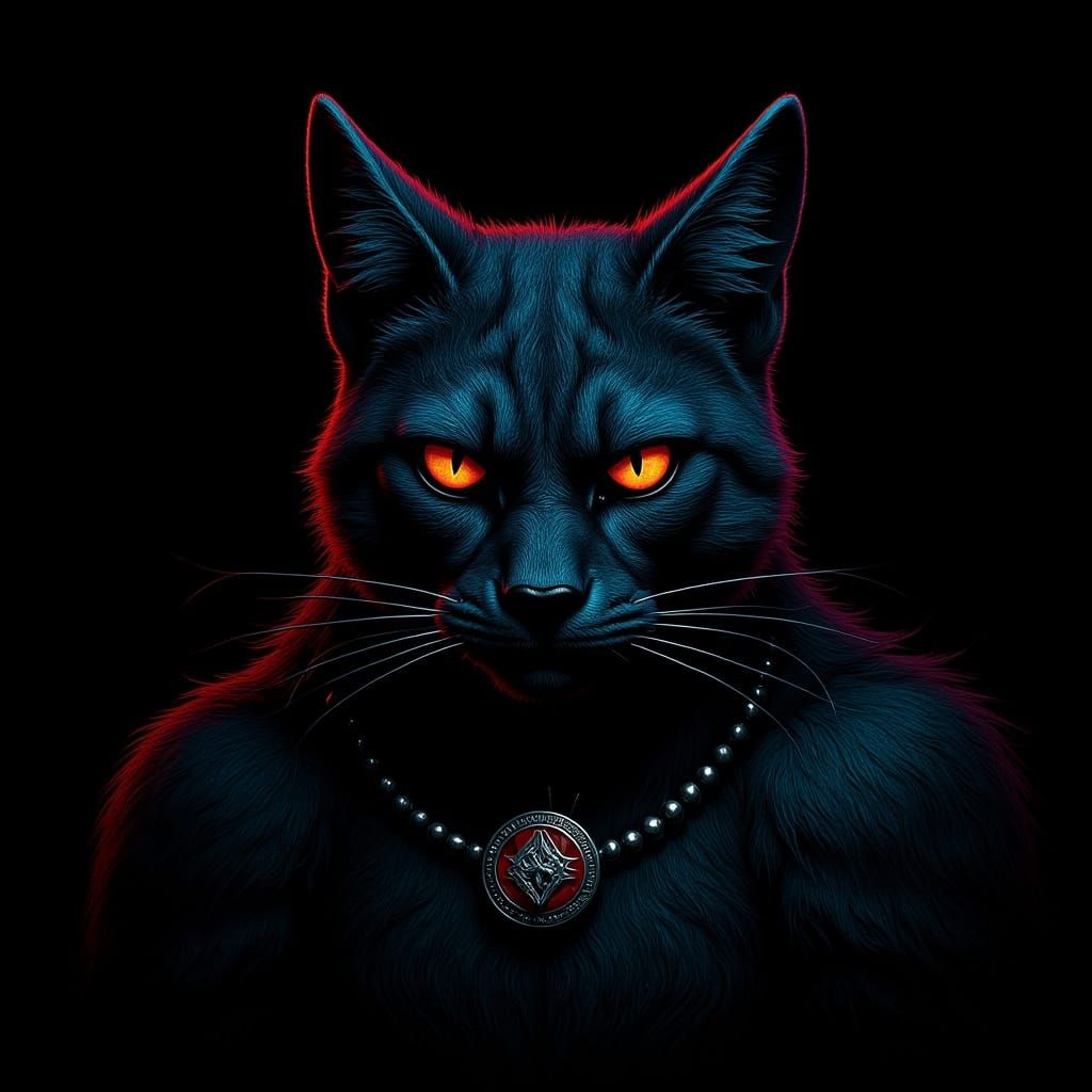 Detailed Werewolf with Vibrant Crest in Dark Forest