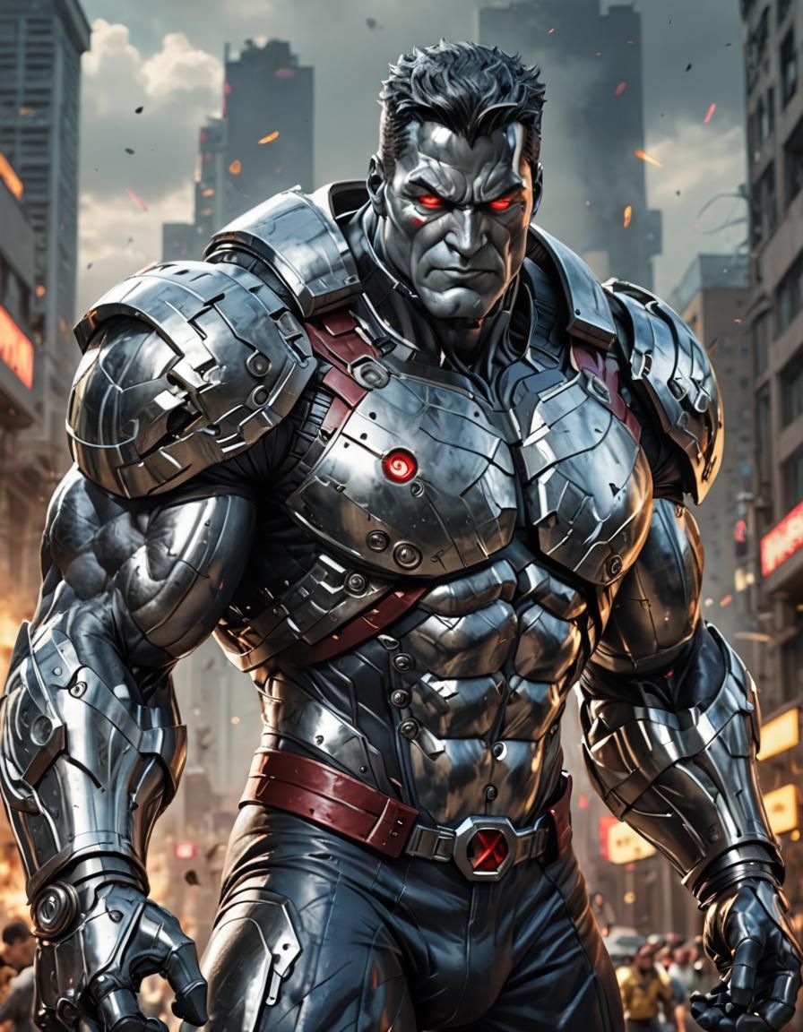 X-Men's Colossus in 3D Anime Art Style