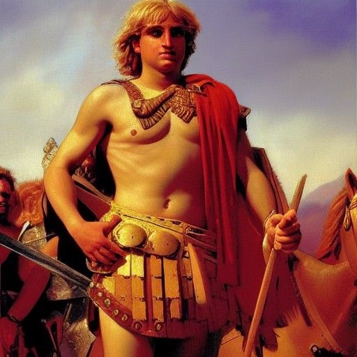 Alexander the Great: Oil Painting Portrait