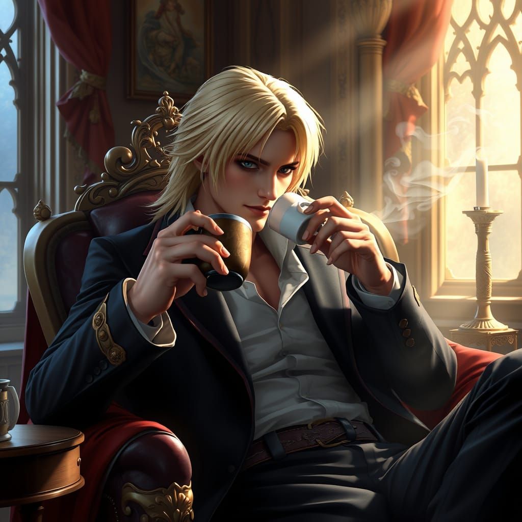 Ethereal Vampire Lord Castlevania in Morning Light