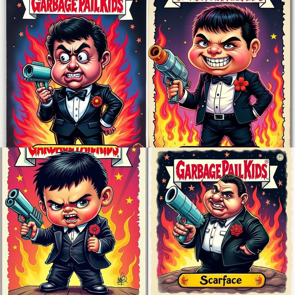 Garbage Pail Kids Scarface Character Trading Card