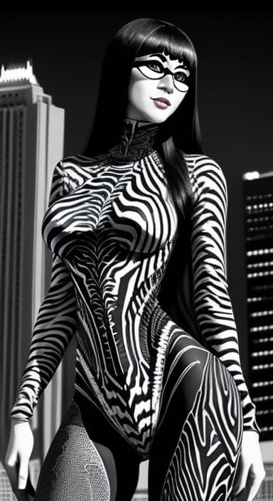 Ancient Egypt Goddess in Modern Metropolis