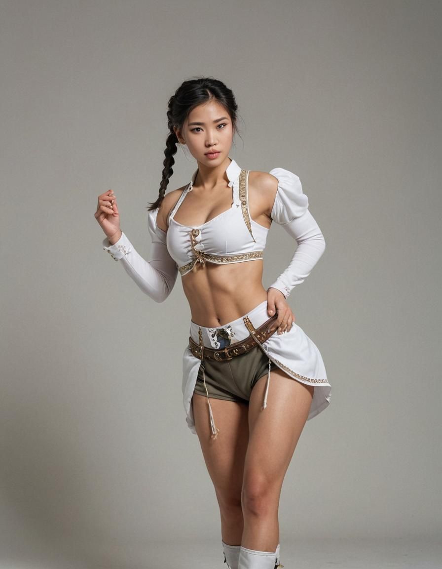 Vietnamese Woman in Bavarian Dress: Professional Photo