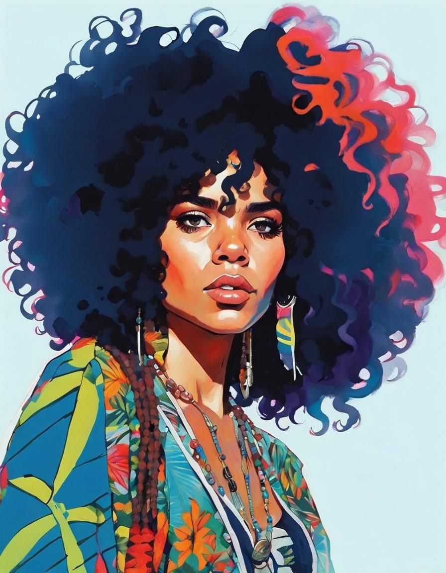 Boho Portrait of a Tropical Pop Diva