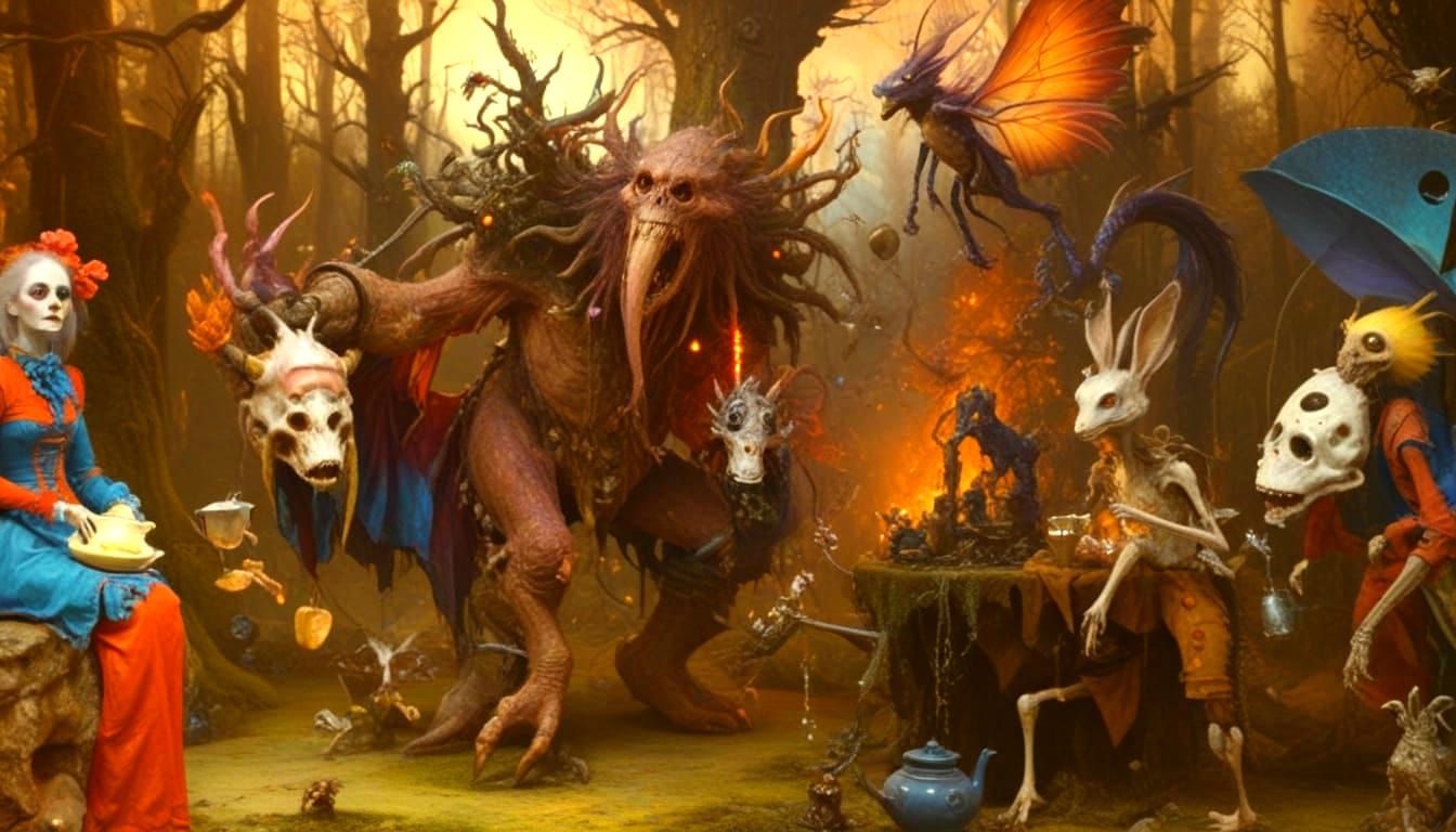 CRYPTID TAXIDERMIST TEA PARTY IN MEDIEVAL WONDERLAND