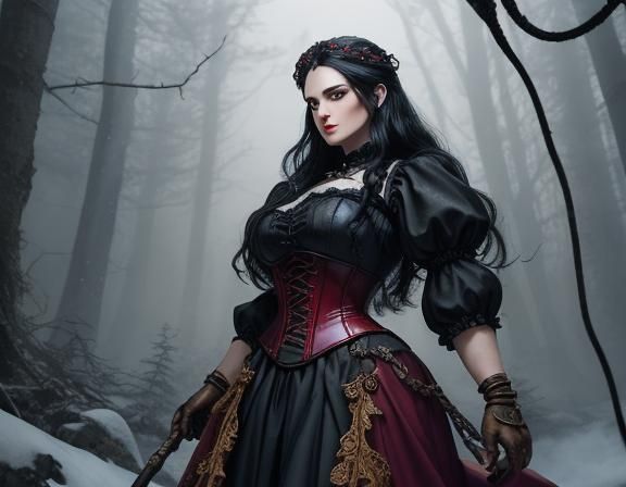 art of pencil by: Luis Royo . Snow White. Fairy forest. Dark...