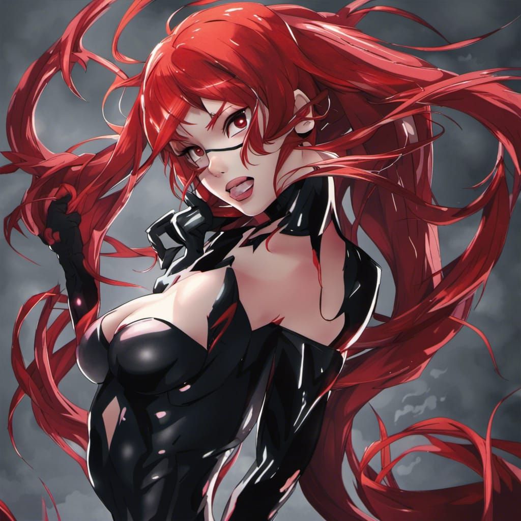 Red-Haired Marvel Girl in Anime Style