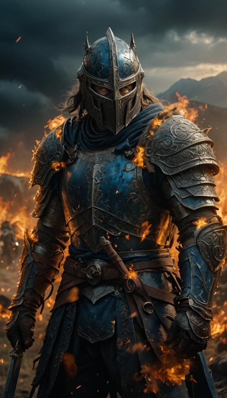 Warrior Knight Portrait in Fantasy Style