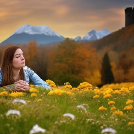 Baroque Landscape with Autumnal Castle Ruins