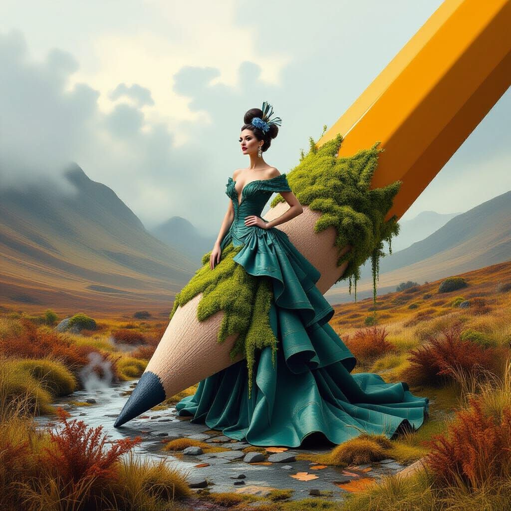 Mossy Pencil Transforms into Fashionista in Scottish Autumn