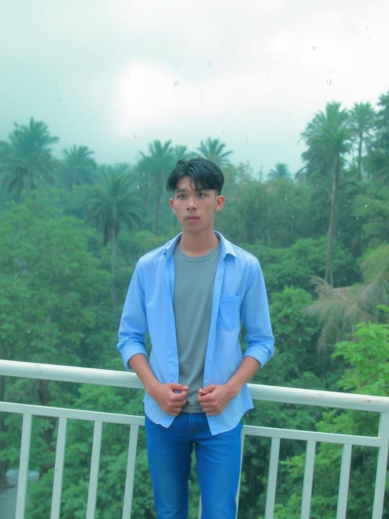 Stylish Man in Rain, Editorial Fashion Photography