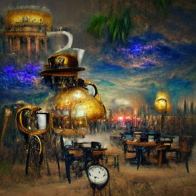 Steampunk Impressionism Concept Art in 8K Resolution