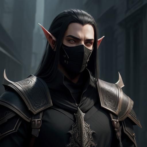 High Elf Assassin Concept Art in 8k Resolution