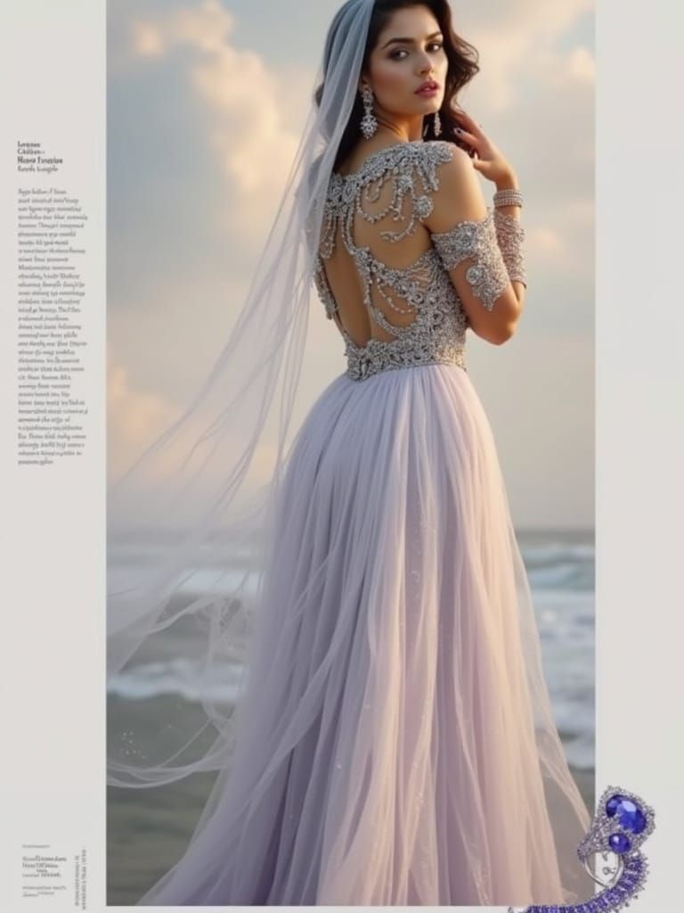 Gemstone Lady in Dramatic Lighting