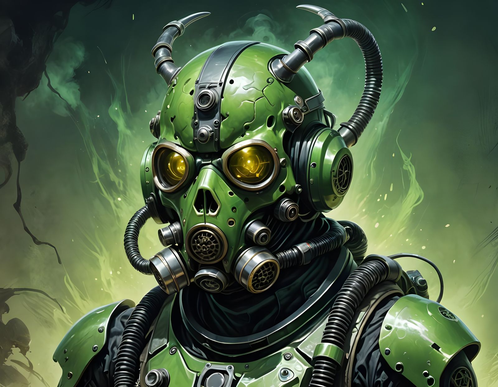 Cyberpunk Wasteland Warrior in Japanese Style