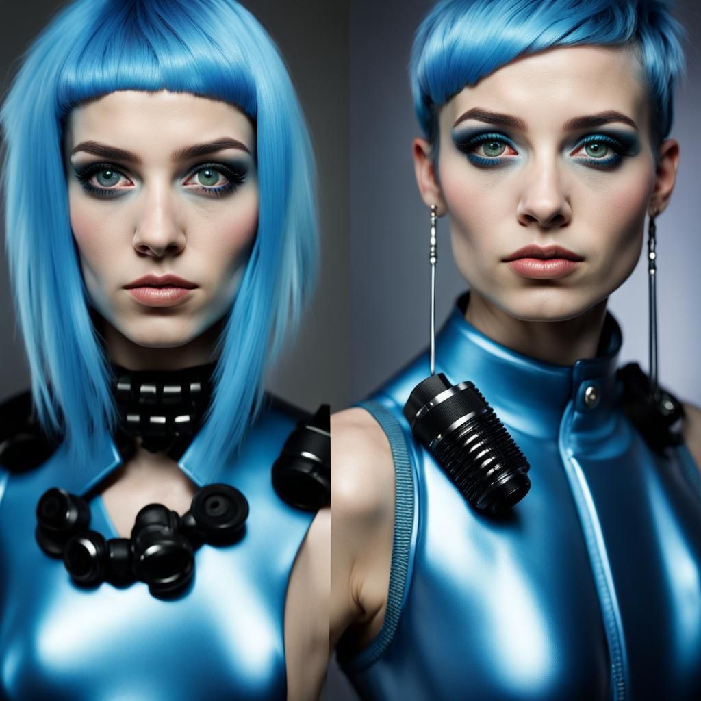 Emo Girls in Cybersuits: A Vibrant Portrait