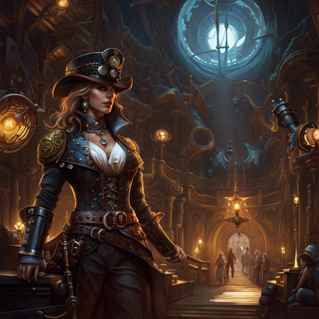 Beautiful space pirate captain 2