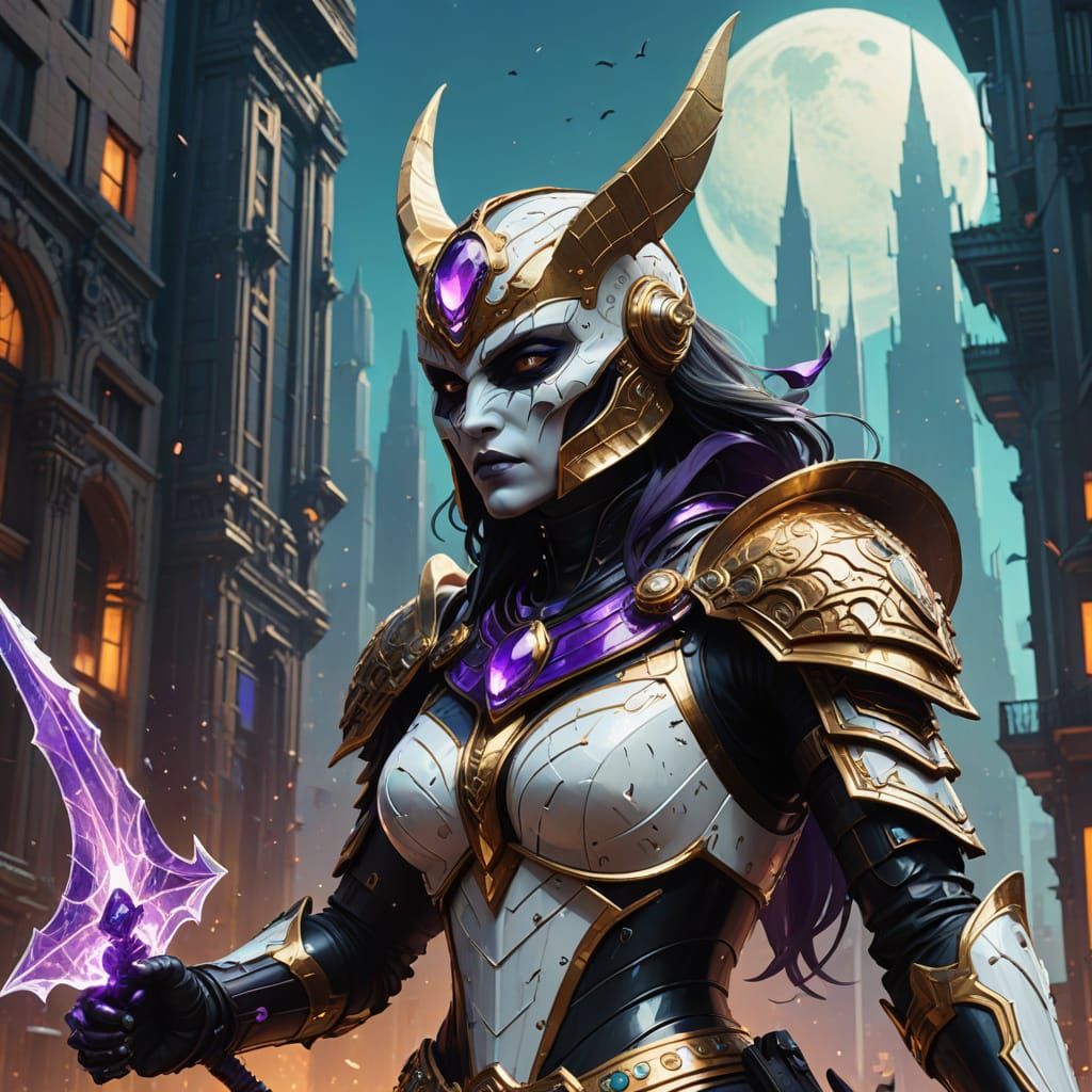 Epic Retrofuturistic Vampire Warrior in Ancient Egypt Inspir...