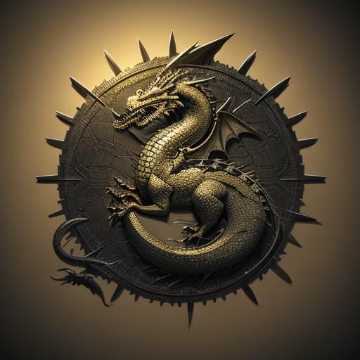 Buffalo Dragon Concept Art with Golden Light