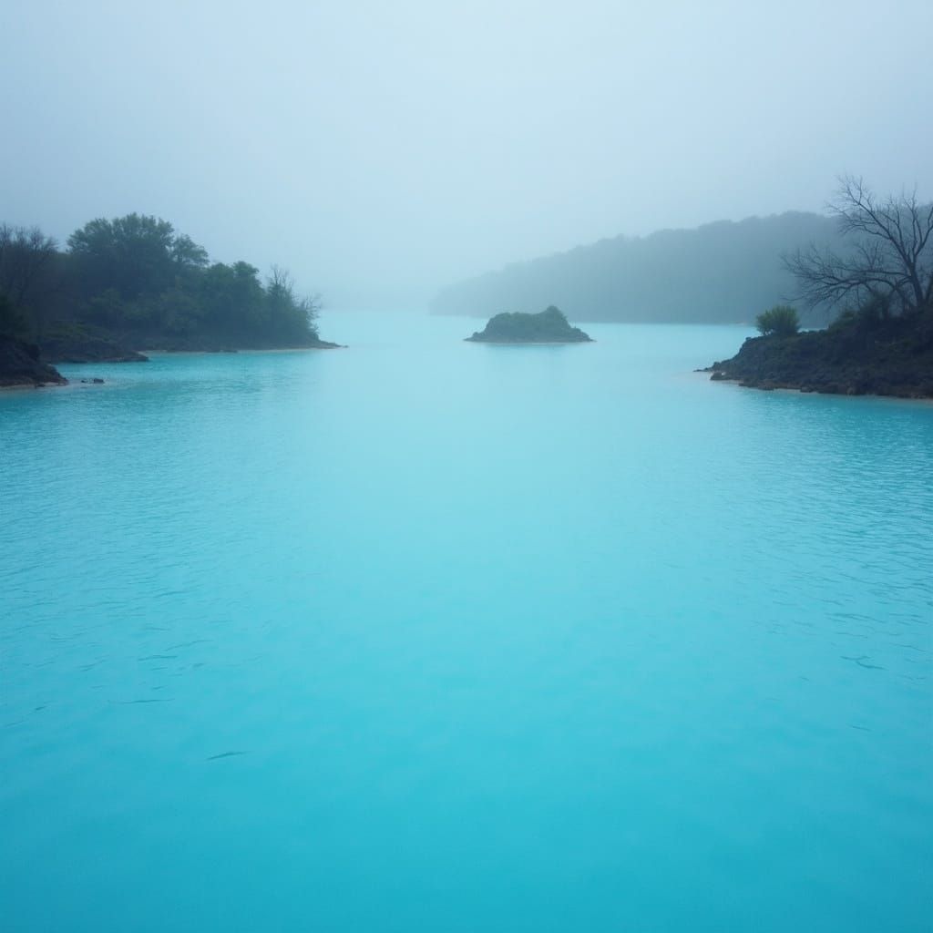 Tranquil Blue Lagoon Serenity