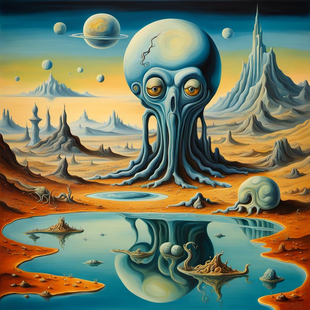 Surreal Draags Planet in Salvador Dali Style