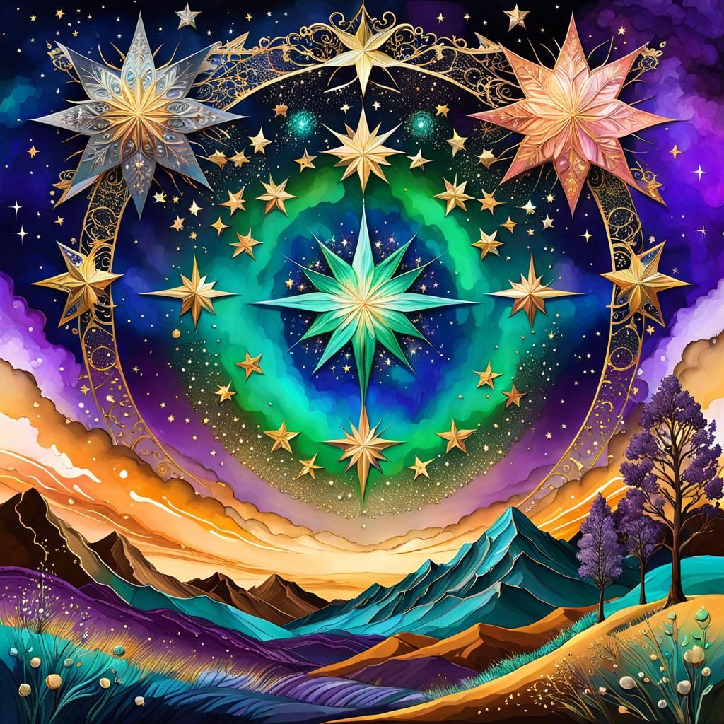 Majestic North Star Beckons Traveler Home