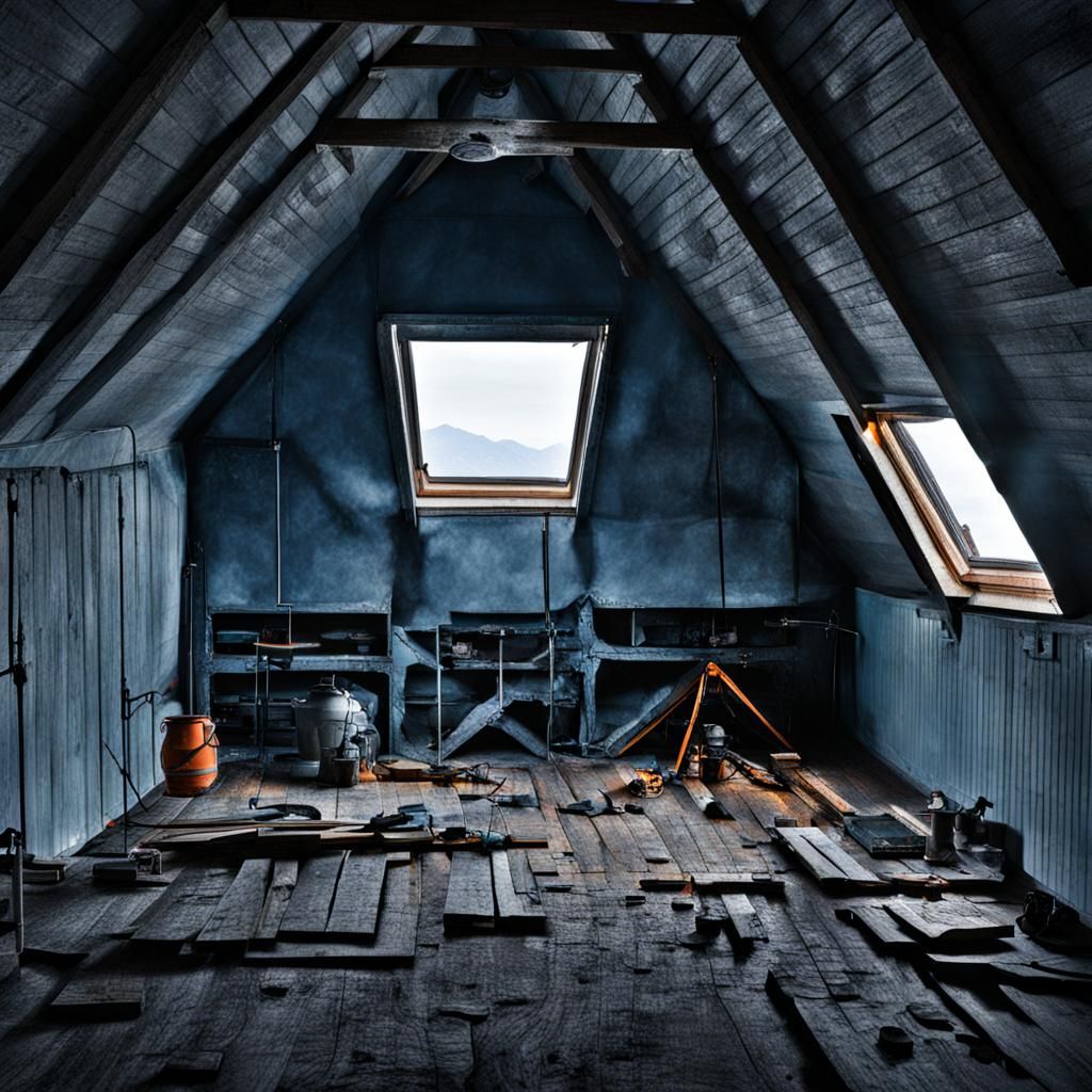 AI Generated Image of an Attic