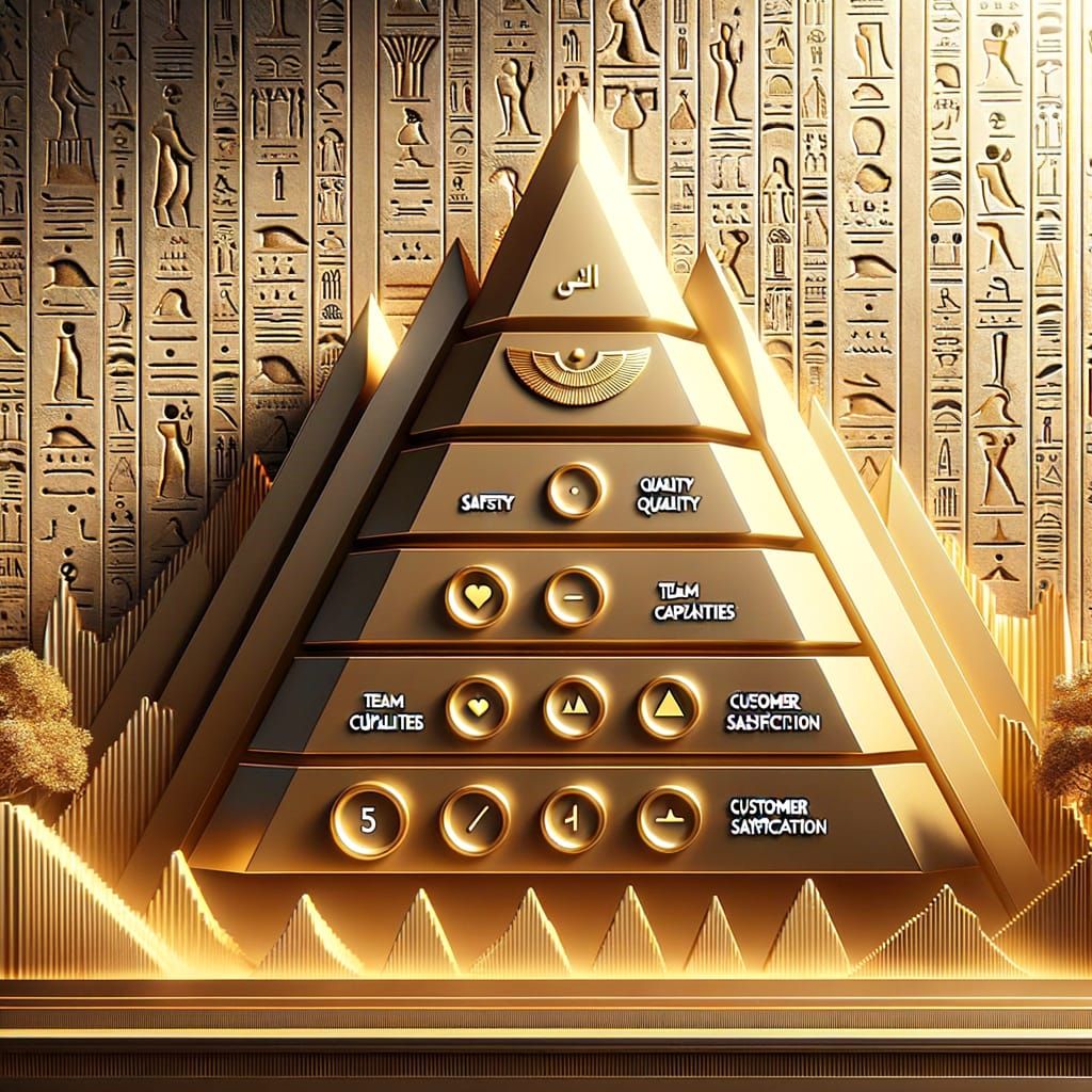 Luxurious Egyptian Pyramid KPI Dashboard Design