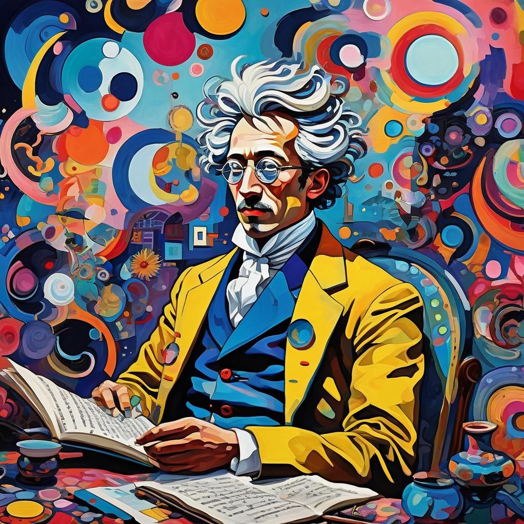 Abstract Anime Portrait in Kandinsky Style